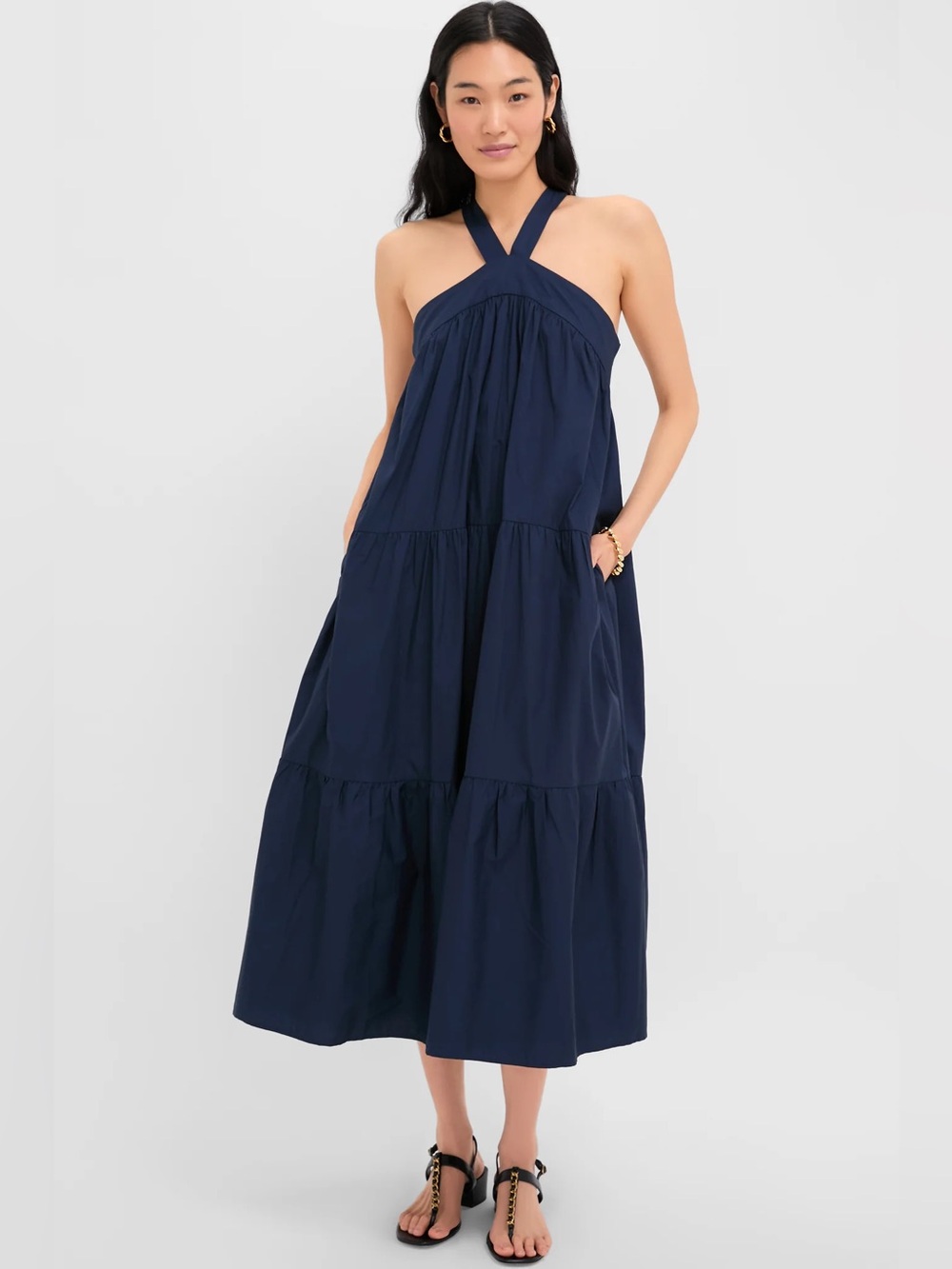 NWT En Saison Irene Maxi Dress in Navy, Size XS